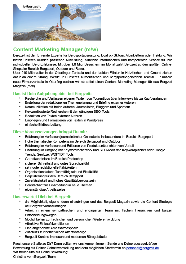 Content Marketing Manager (m/w)